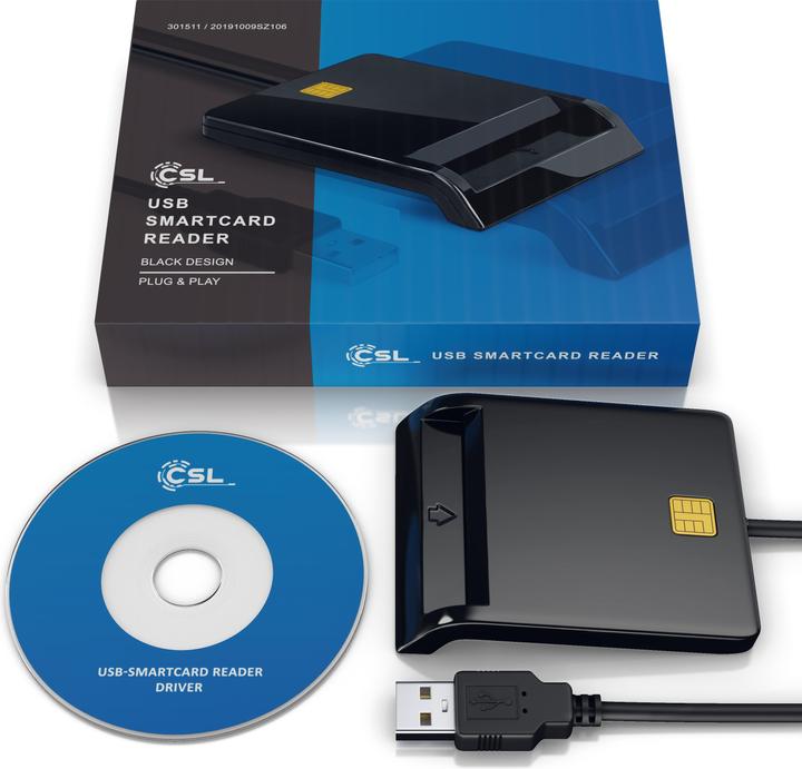 Actual product image CSL HBCI chip card reader, USB card reader HBCI capable for fast online identification (USB)