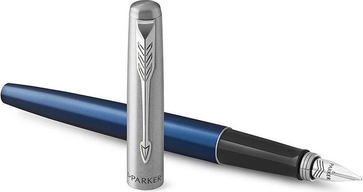 Actual product image Parker Fountain pen JOTTER Royal C.C. Gift M (Blue, Black, Stainless steel, 1 x)