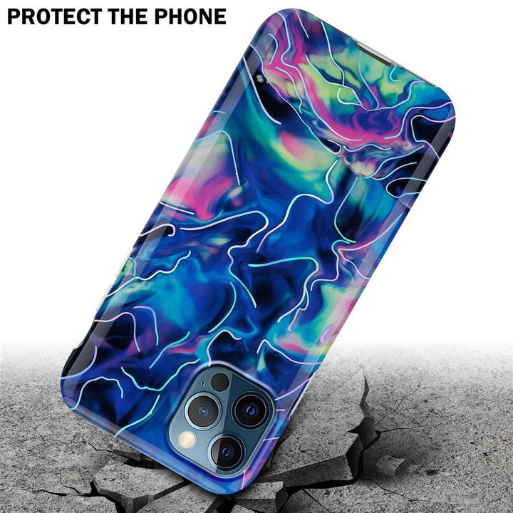 Image du produit Cadorabo Couverture IMD TPU Marbre coloré (Apple iPhone 12 Pro Max)
