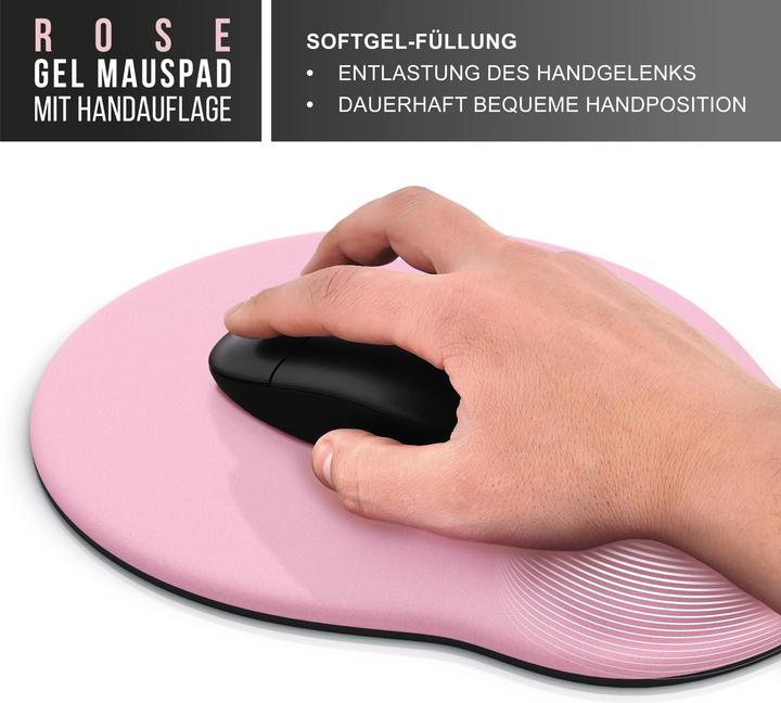 Produktbild CSL Mauspad, Ergonomisches Schaumstoff Office Mausmatte, Entlastung des Handgelenks, rosa
