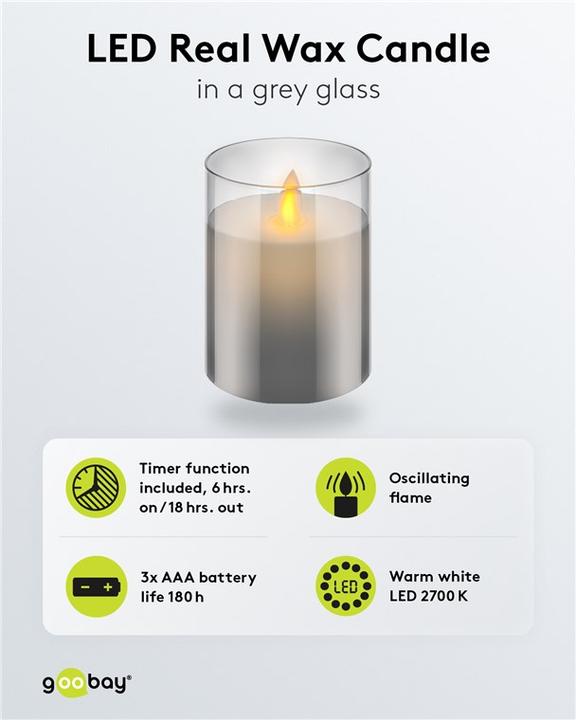Actual product image Goobay LED real wax candle (1 x)