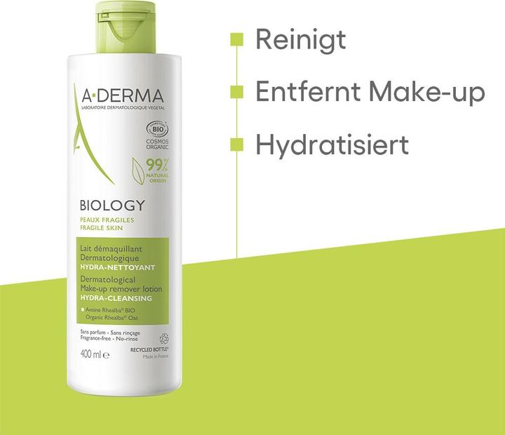 Image du produit A-Derma A derma biology leche desmaq 400ml (Lait nettoyant, 400 ml)