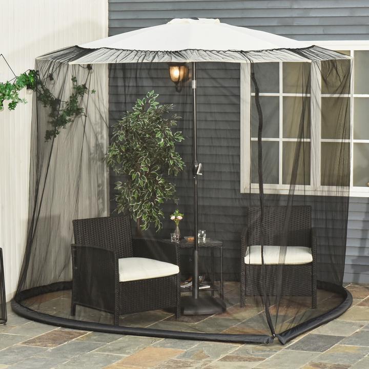 Produktbild Outsunny Moskitonetz für Sonnenschirm (300 x 230 cm)