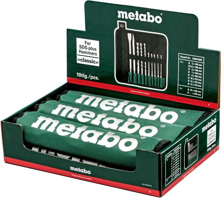 Produktbild Metabo Classic-Bohrer-/ Meisselsatz (12 mm, 14 mm, 10 mm)