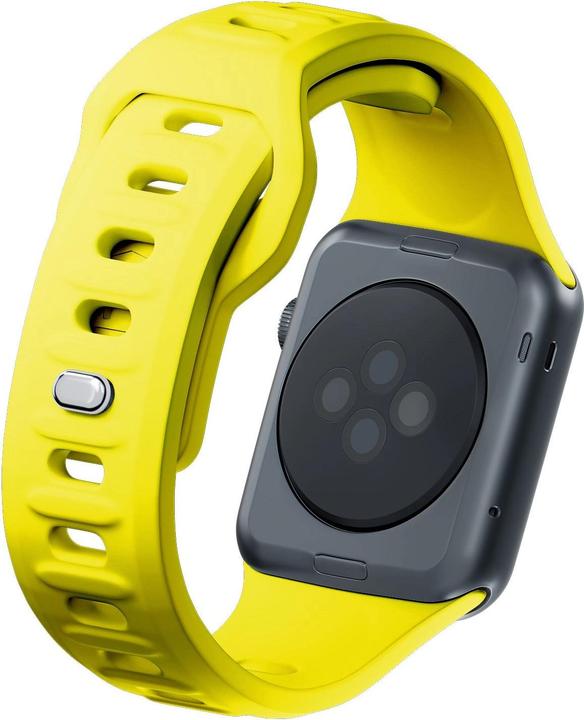 Actual product image 3MK Silicone Watch Strap żółty/yellow dla Apple Watch 42/44/45/49mm (Stainless steel, Silicone)