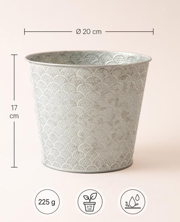 Immagine prodotto Esmée Vaso da fiori / fioriera Orient, lamiera (20 cm)