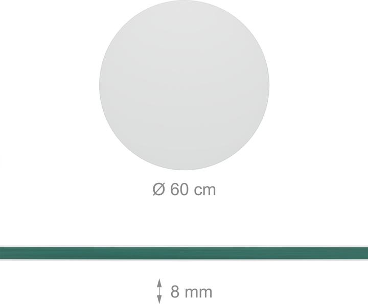 Actual product image Relaxdays Glass plate (60 x 60 x 0.8 cm)