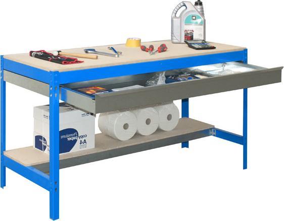 Actual product image SimonRack Workbench SIMONWORK blue 1 drawer 151.0 x 76.0 x 84.2 cm (151 cm, 84.20 cm)