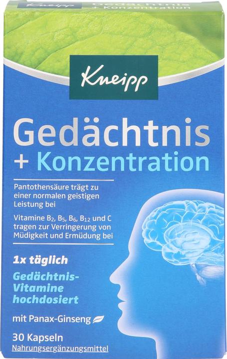 Gedächtnis + Konzentration Kapseln, 30 St. Kapseln (30 Stück, Kapseln)