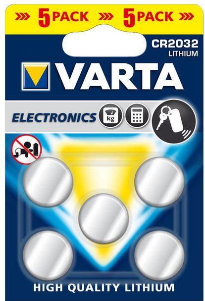 Productafbeelding Varta Cr2032 (5 Pcs., CR2032, 230 mAh)