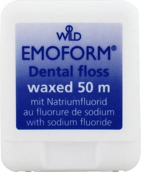 Produktbild Emoform Zahnfaden im Kreditkartenformat mit Spiegel gewachst/Minze (50 m)