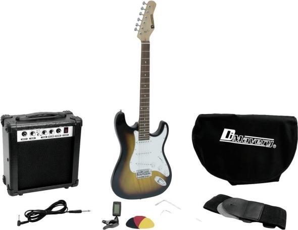 Actual product image Dimavery EGS-1 Electric Guitar Set, sunburst (Electric guitars set)