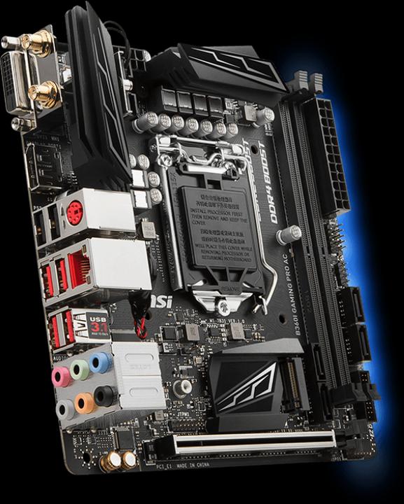 Actual product image MSI B360I Gaming Pro AC (LGA 1151, Intel B360, Mini-ITX)
