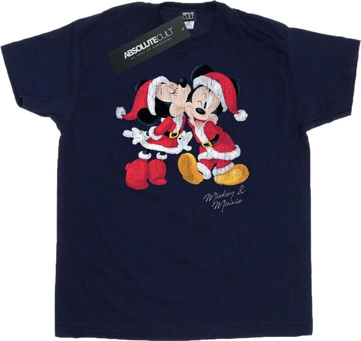 Disney Mickey And Minnie Christmas Kiss TShirt (L)