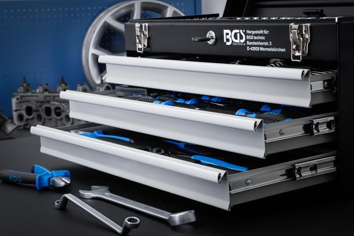 Produktbild BGS Metall-Werkzeugkoffer 3 Schubladen mit 143 Werkzeugen (1 Teile)