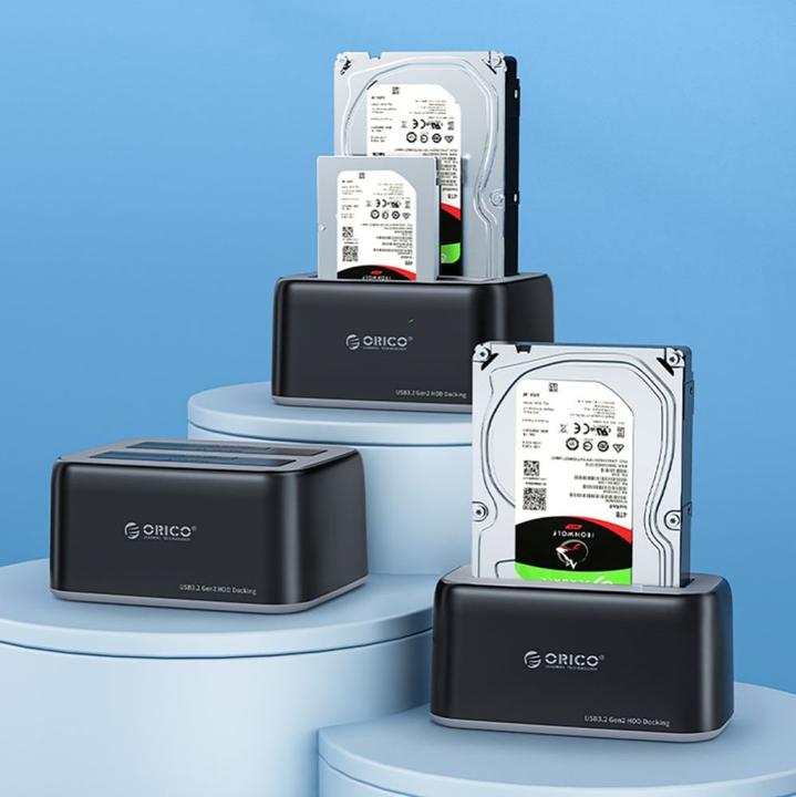 Produktbild Orico HDD / SSD Docking Station 6829C3 2-Drive for SATA 2.5inch / 3.5inch, Black