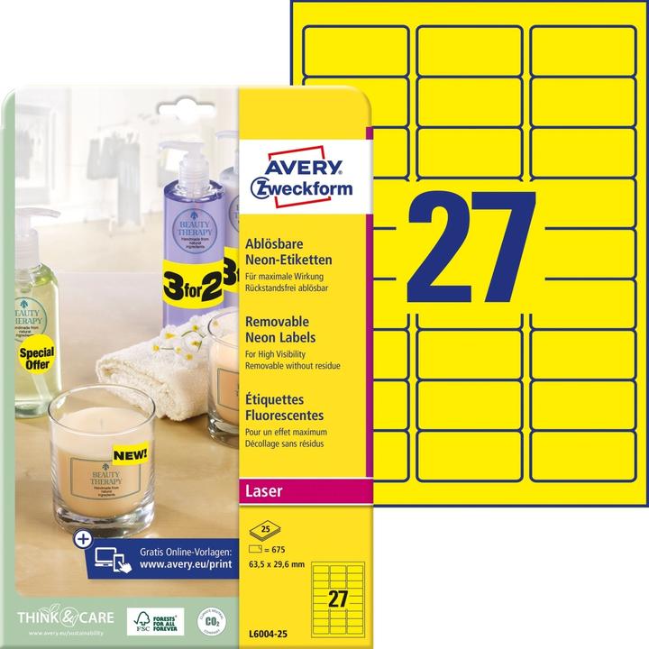 Produktbild Avery Neon-Etiketten
