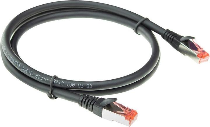 Produktbild Black 2 meter CAT6A U/FTP PVC high flexibility tangle-free patch cable snagless with RJ45 connectors (U/FTP, CAT6a, 2 m)