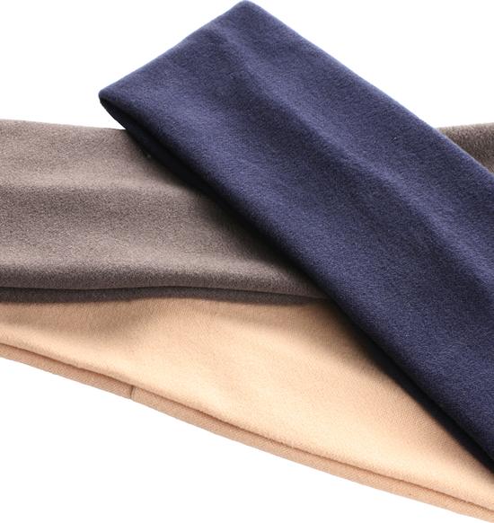 Immagine prodotto Trisa Fascia per capelli alla moda Blu, Grigio, Beige 3 pezzi.