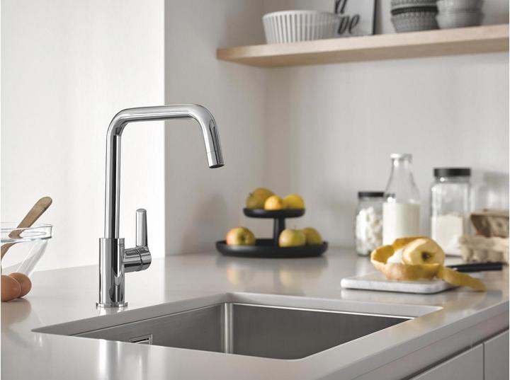 Image du produit Grohe Start QuickFix Robinet de cuisine, bec haut, forme en U, pivotant, chromé