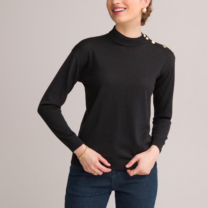 Anne Weyburn Feinstrickpullover mit Stehkragen (50)