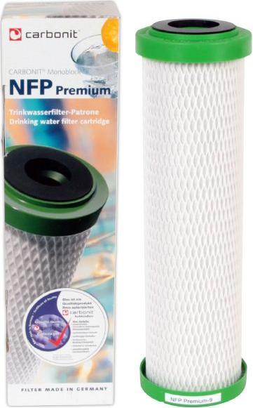 Actual product image Carbonit NFP Premium Monoblock Water Filter Cartridge incl. Drinking Bottle
