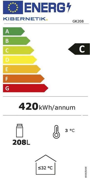 Energie-Label Kibernetik GK208 (208 l)