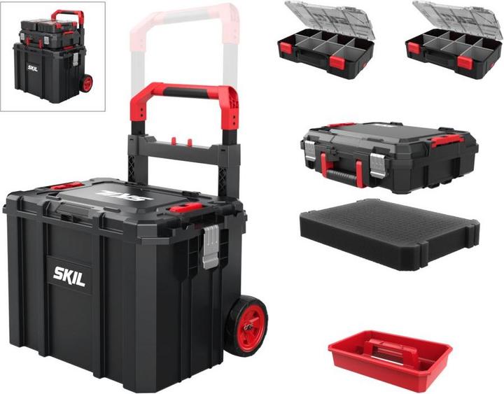 Actual product image Skil 2610S01671 Individuell stapelbares Werkzeugkoffer-Set mit Trolley