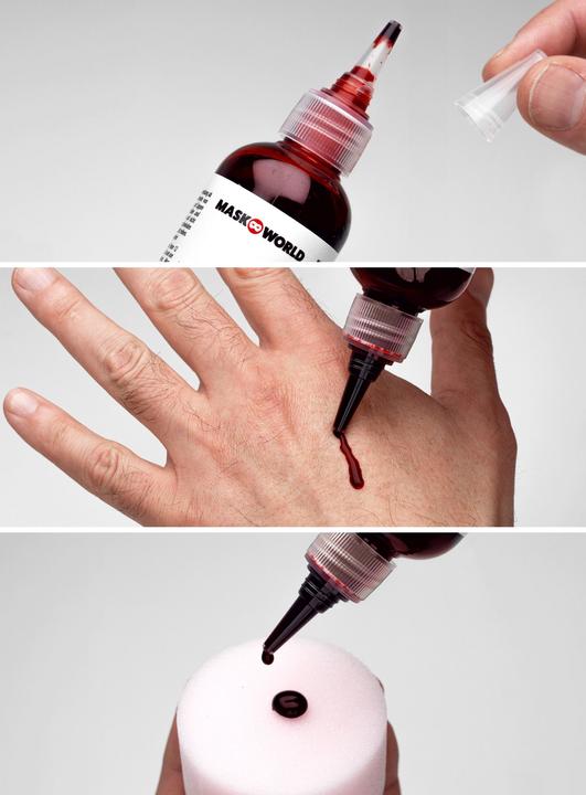 Produktbild Maskworld Kunstblut Flasche mit Dosierspitze