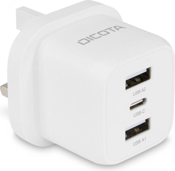 Dicota 3-Port GaN Wall Charger (32W) UK white (32 W)