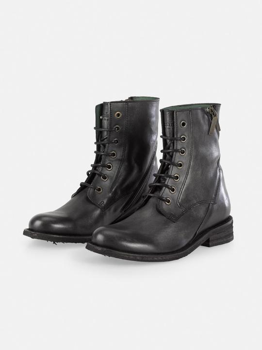 Immagine prodotto Felmini Stivali biker stringati GREDO D898 in pelle nera con finitura vintage. Questi stivali catturano l'es (36)