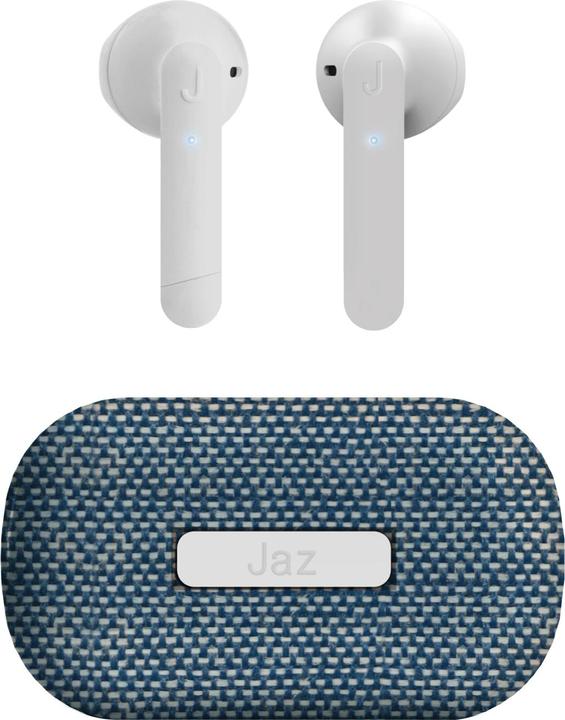 JAZ Chané - Auricolari TWS con tecnologia ENC e custodia di ricarica in tessuto (ANC, 4 h, Senza fili)