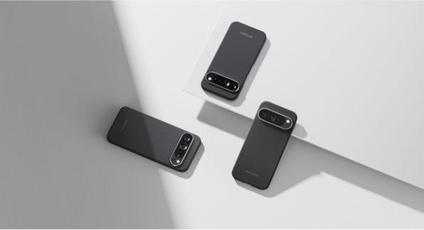 Productafbeelding Ipitaka MagEZ Case 5 for Google Pixel 9 & 9 Pro Black/Grey Twill (Realme 9 Pro+, Google Pixel 9)