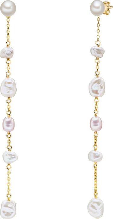 Valero Pearls Damen Sterling Silber Süsswasser-Zuchtperlen gelbgold - 24439 (Sterling Silber)