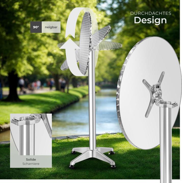 Image du produit tectake Tables de bistrot (Ø 60 x 114 cm)