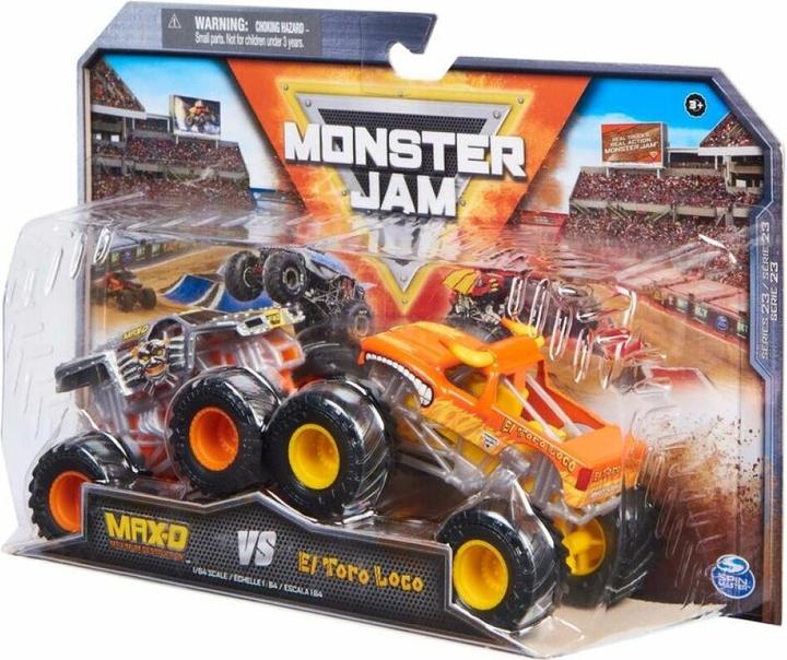 Image du produit Spin Master Monster Jam, Monster trucks en métal moulé Max D Vs. El Toro Loco officiels, échelle 1:64, jouets po