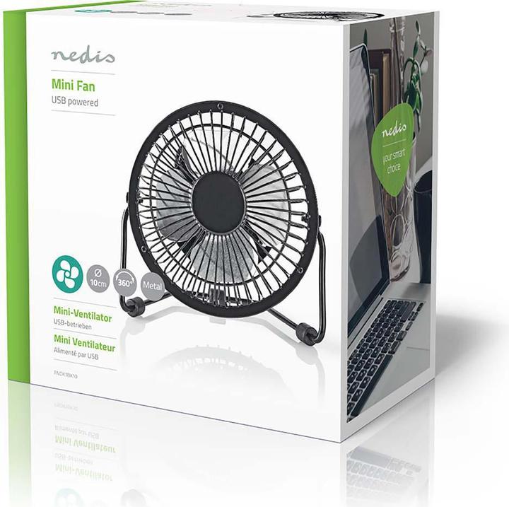 Produktbild Nedis Tischventilator Mini FNDK1BK10 - schwarz