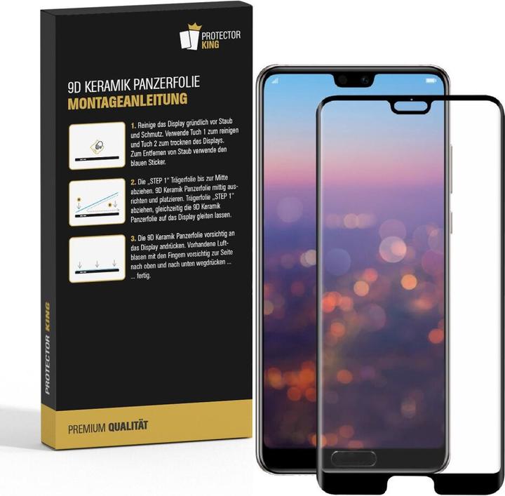 Produktbild Protectorking 3x Ceramic-Glass Full Cover HD Klar (3 Stück, Huawei P20 Pro)