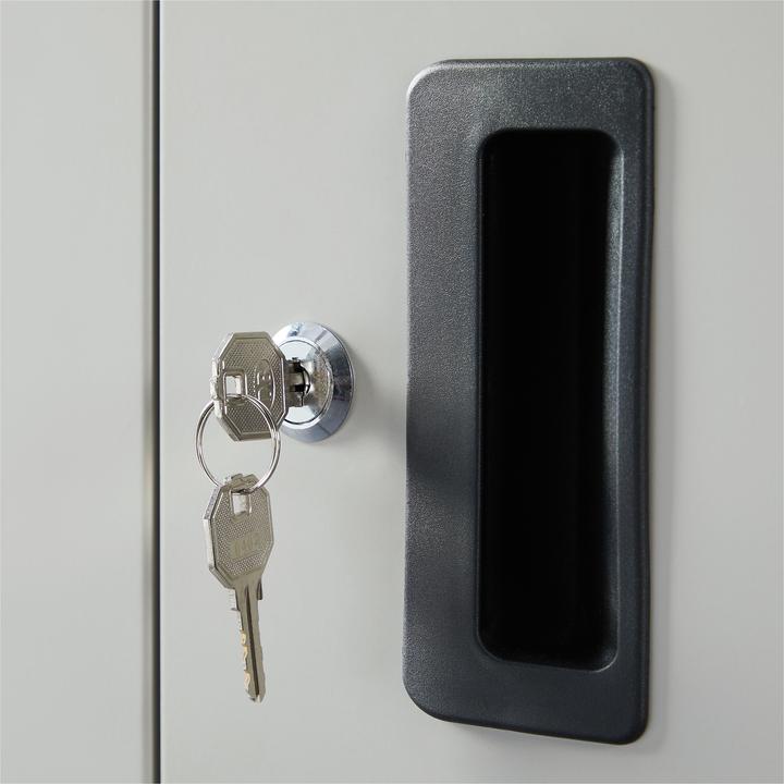 Produktbild Arebos Aktenschrank Grau x2 - Mit Rollen (+ 2 Einlegeböden)