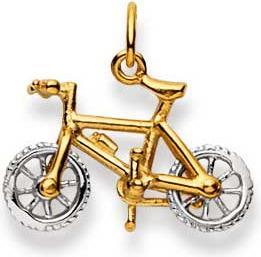 Natsumi Schmuck Anhänger Mountain Bike Gelbgold 18K/750 bicolor (750/18 K Gelbgold)