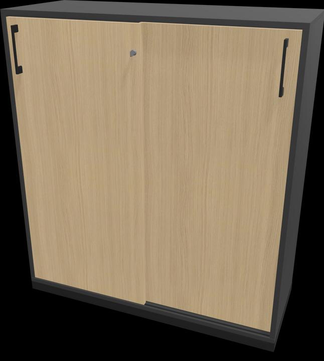 Dark grey, Oak decor bleached, Black