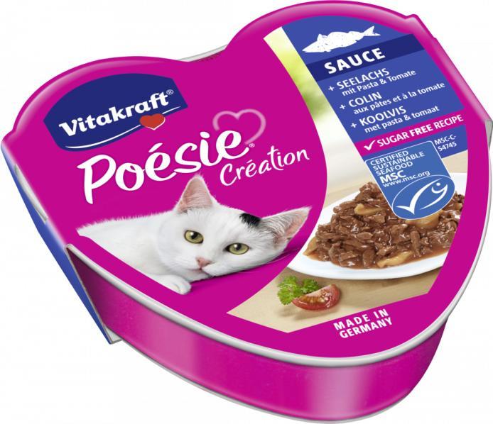Produktbild Vitakraft Nassfutter Poésie Sauce Seelachs & Pasta, 15 x 85 g (Adult, 15 Stk., 1275 g)