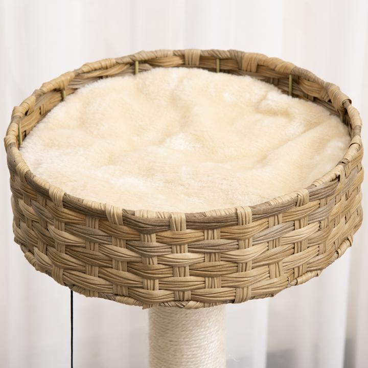 Image du produit PawHut Arbre à chat avec niche pour chat (95 cm, Multicolore)