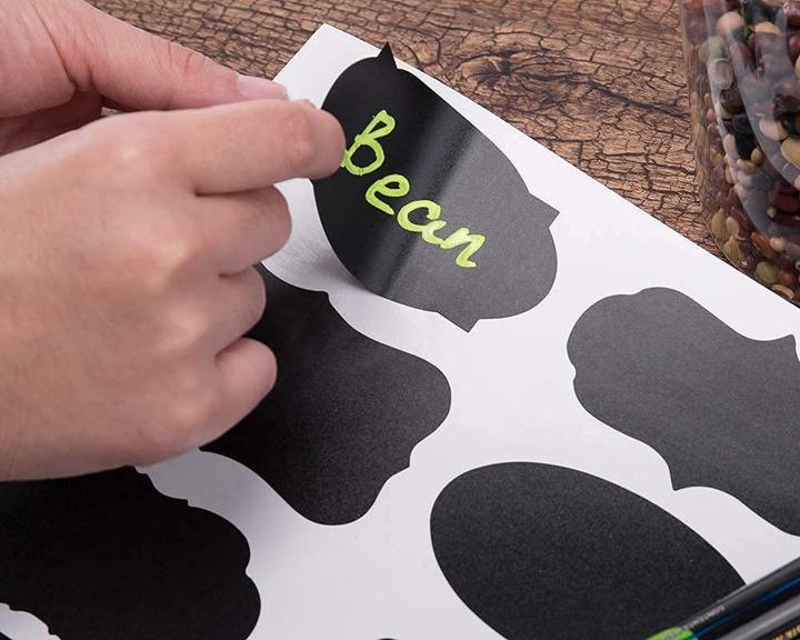 Produktbild I Am Creative Etiketten Kreide Tafel im Schiefer Look Selbstklebende Aufkleber