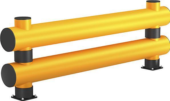Image du produit Ampere Barrière de protection, hauteur 690 mm, planche double, longueur 8 m, jaune