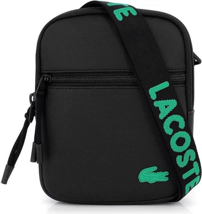 Produktbild Lacoste Small LCST Slimline Piqué Tasche - Schwarz
