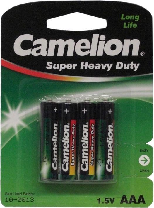 Actual product image Camelion Super Heavy Duty R03P-BP4G - Battery 4 x AAA (4 pcs., AAA, 550 mAh)
