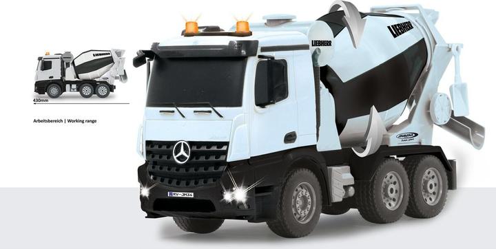 Image du produit Jamara Camion malaxeur Mercedes-Benz Arocs Liebherr 1:20 2,4GHz