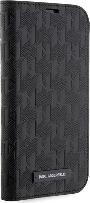 Actual product image Karl Lagerfeld iPhone 14 6.1 Saffiano Monogram bookcase (Apple iPhone 14, Apple iPhone 13)