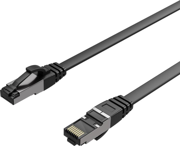Produktbild S-Conn Flexline Patchkabel flach U/FTP Cat.8.1 hochflexibel schwarz 1,5m (U/FTP, CAT8.1, 1.50 m)